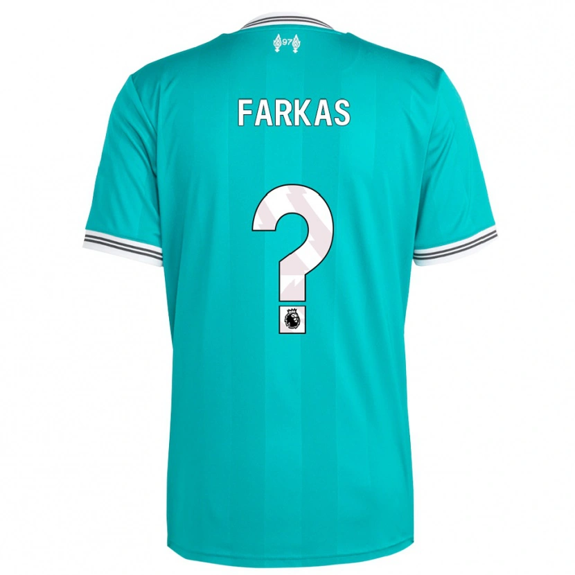 Danxen Homem Camisola Erik Farkas #0 Verde Branco Terceiro 2025/26 Camisa