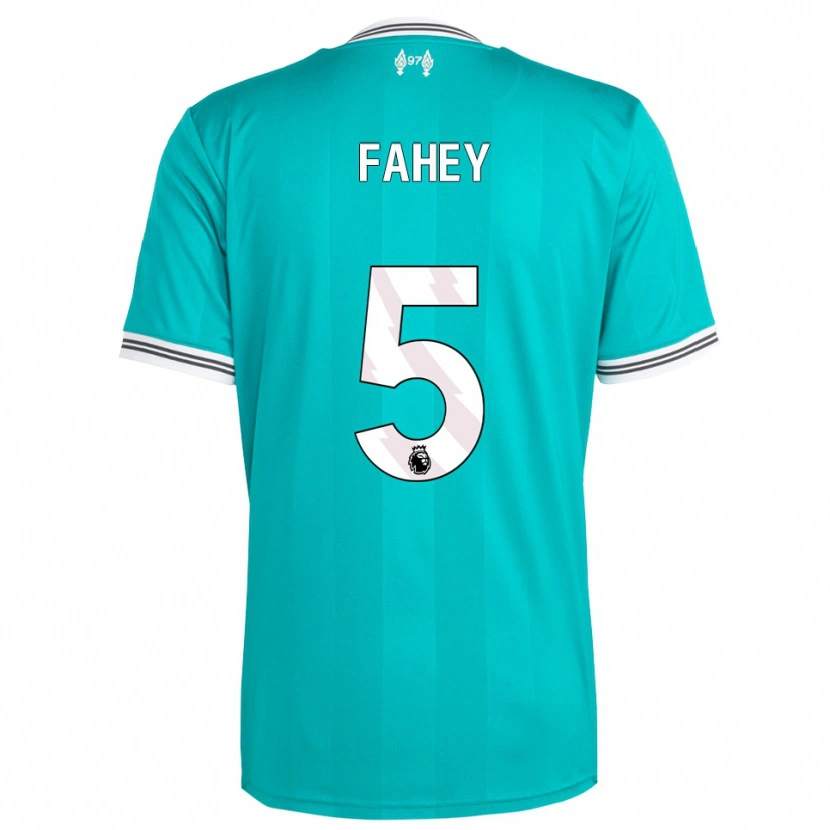 Danxen Homem Camisola Niamh Fahey #5 Verde Branco Terceiro 2025/26 Camisa