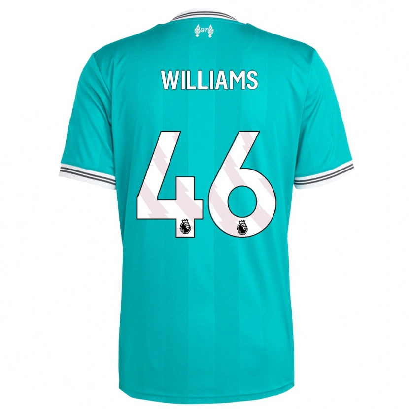 Danxen Homem Camisola Rhys Williams #46 Verde Branco Terceiro 2025/26 Camisa