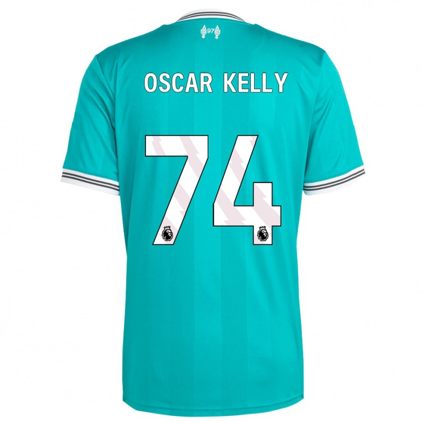 Danxen Homem Camisola Oscar Kelly #74 Verde Branco Terceiro 2025/26 Camisa