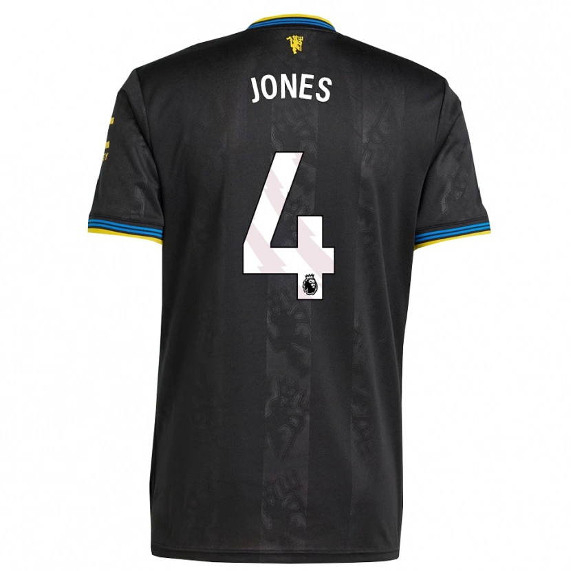 Danxen Homem Camisola Phil Jones #4 Preto Amarelo Azul Terceiro 2025/26 Camisa