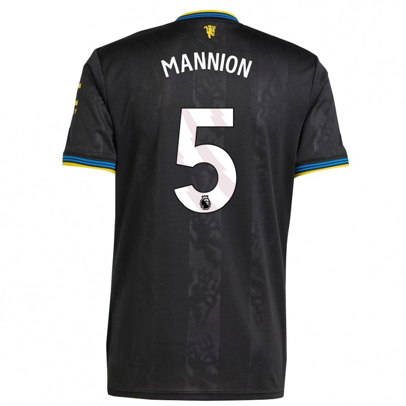 Danxen Homem Camisola Aoife Mannion #5 Preto Amarelo Azul Terceiro 2025/26 Camisa