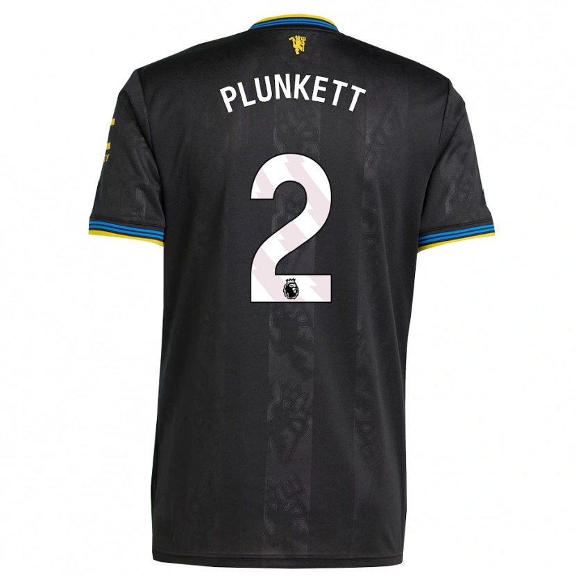 Danxen Homem Camisola Dante Plunkett #2 Preto Amarelo Azul Terceiro 2025/26 Camisa