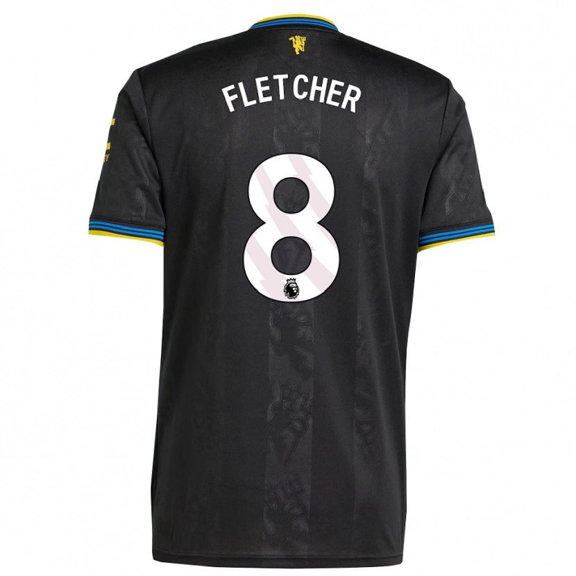 Danxen Homem Camisola Tyler Fletcher #8 Preto Amarelo Azul Terceiro 2025/26 Camisa