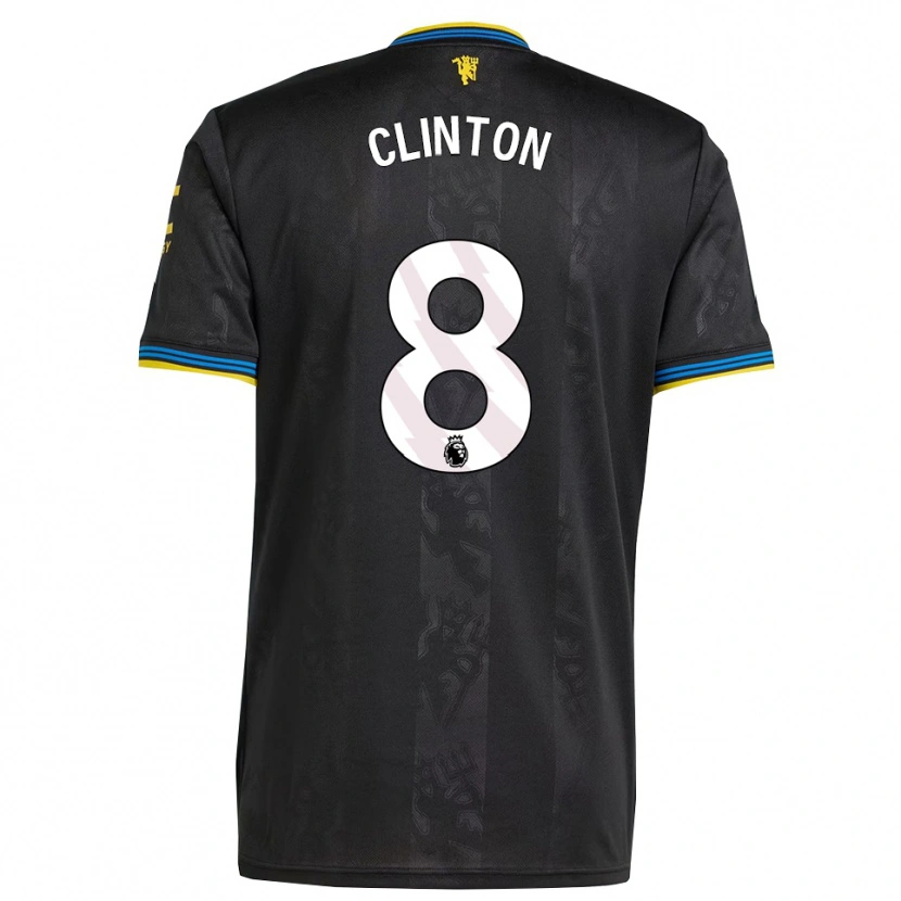 Danxen Homem Camisola Grace Clinton #8 Preto Amarelo Azul Terceiro 2025/26 Camisa