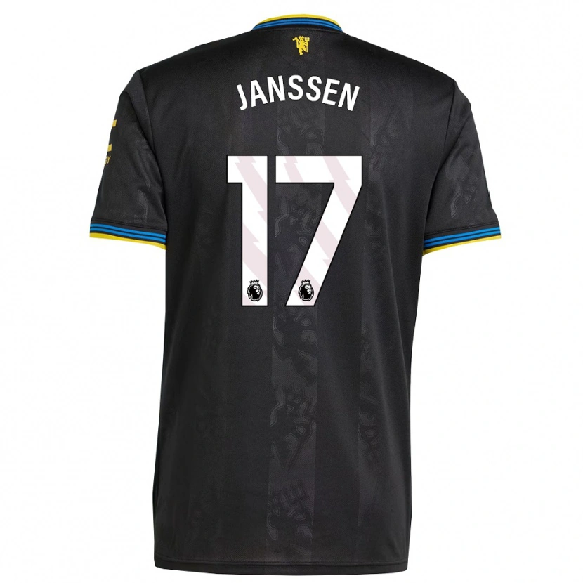 Danxen Homem Camisola Dominique Janssen #17 Preto Amarelo Azul Terceiro 2025/26 Camisa