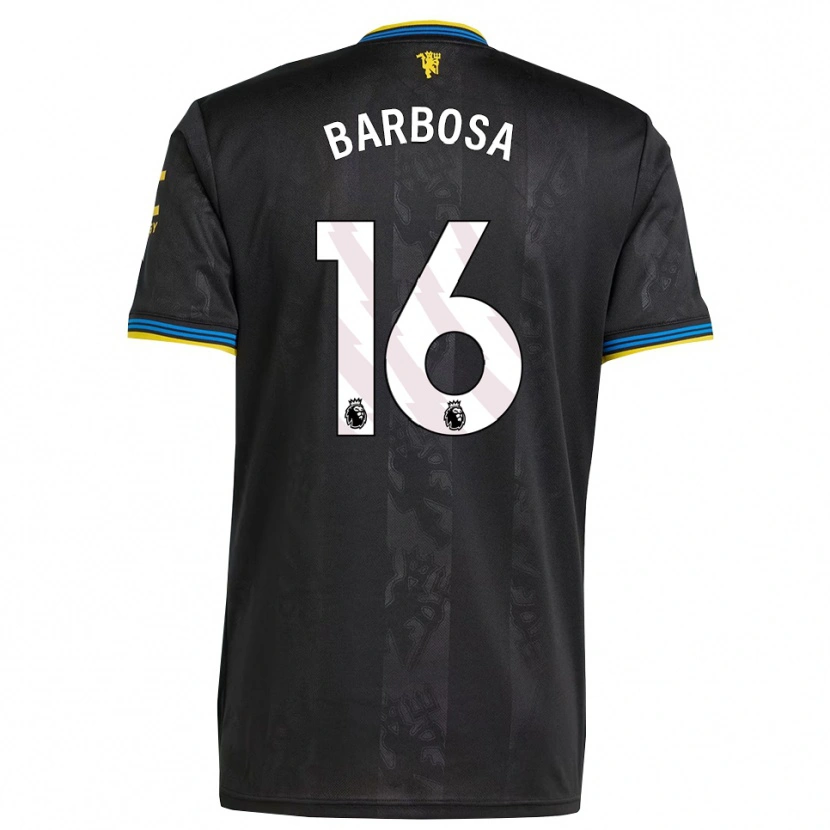 Danxen Homem Camisola Neithan Barbosa #16 Preto Amarelo Azul Terceiro 2025/26 Camisa