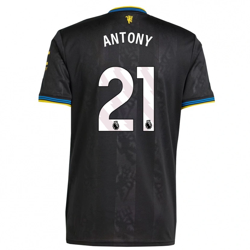 Danxen Homem Camisola Antony #21 Preto Amarelo Azul Terceiro 2025/26 Camisa
