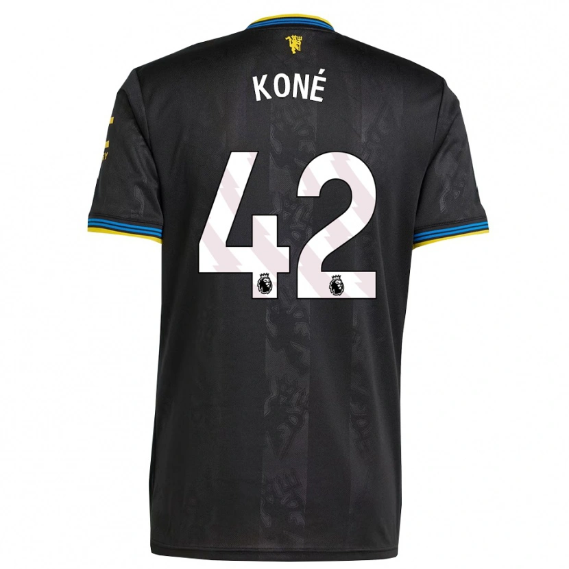 Danxen Homem Camisola Sékou Koné #42 Preto Amarelo Azul Terceiro 2025/26 Camisa