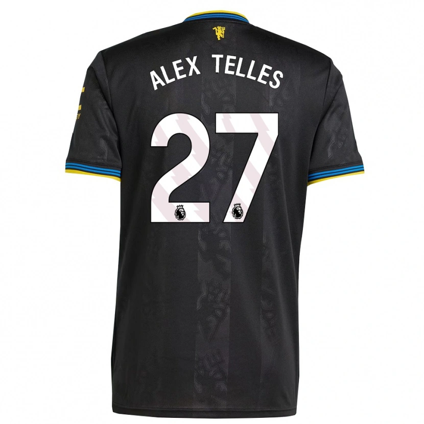 Danxen Homem Camisola Alex Nicolao Telles #27 Preto Amarelo Azul Terceiro 2025/26 Camisa