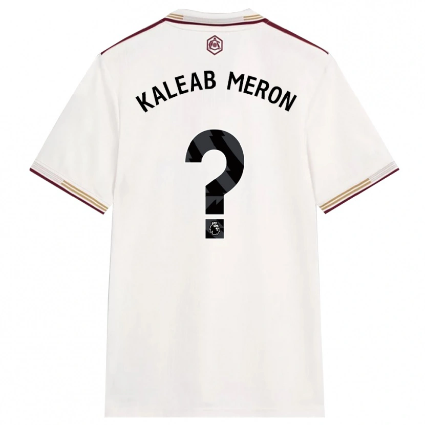 Danxen Homem Camisola Kaleab Meron #0 Branco Sujo Borgonha Terceiro 2025/26 Camisa