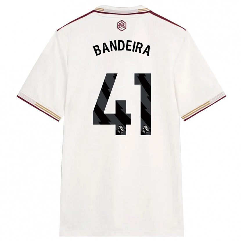 Danxen Homem Camisola Mauro Bandeira #41 Branco Sujo Borgonha Terceiro 2025/26 Camisa