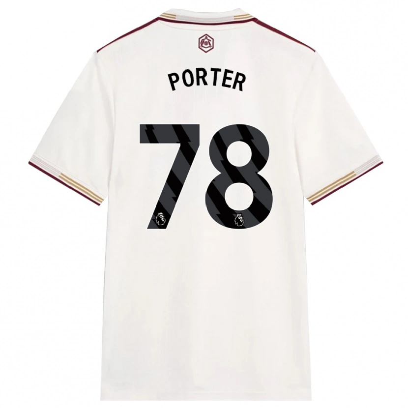 Danxen Homem Camisola Jack Porter #78 Branco Sujo Borgonha Terceiro 2025/26 Camisa