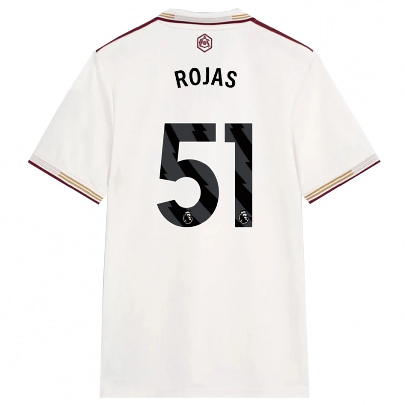 Danxen Homem Camisola Alexéi Rojas #51 Branco Sujo Borgonha Terceiro 2025/26 Camisa