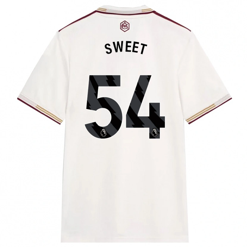 Danxen Homem Camisola William Sweet #54 Branco Sujo Borgonha Terceiro 2025/26 Camisa