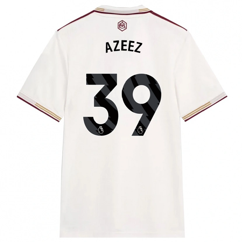 Danxen Homem Camisola Miguel Azeez #39 Branco Sujo Borgonha Terceiro 2025/26 Camisa