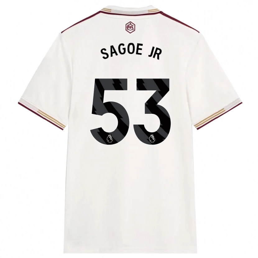 Danxen Homem Camisola Charles Sagoe Jr #53 Branco Sujo Borgonha Terceiro 2025/26 Camisa