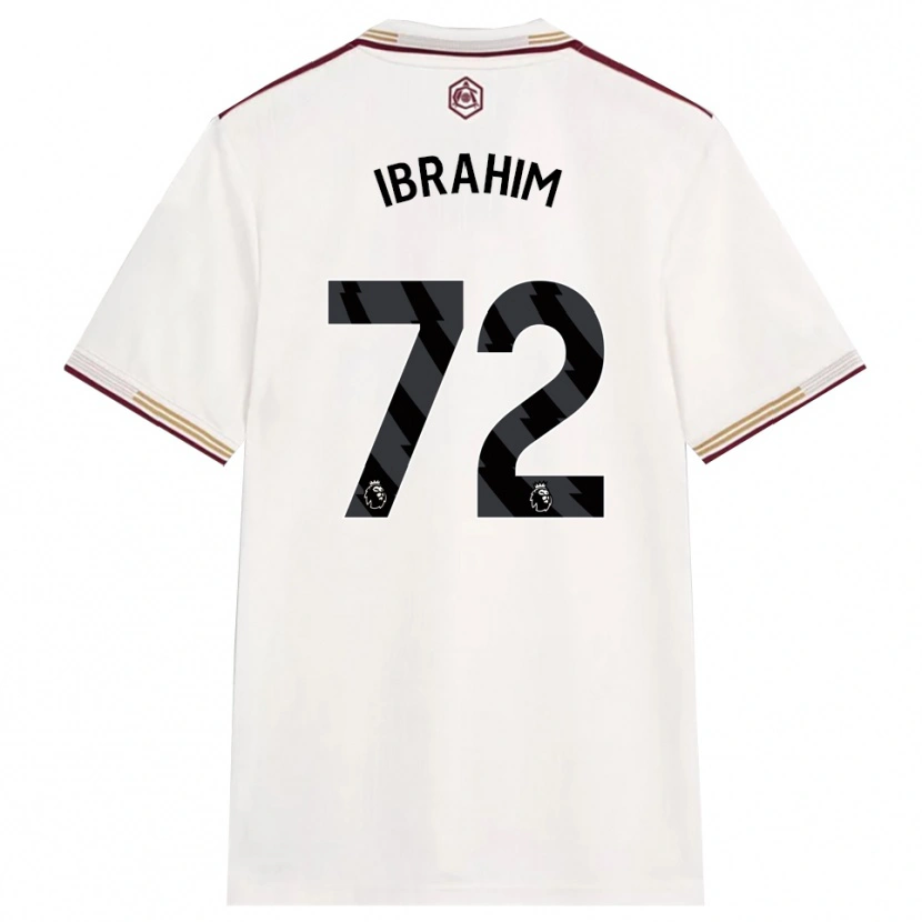 Danxen Homem Camisola Ife Ibrahim #72 Branco Sujo Borgonha Terceiro 2025/26 Camisa