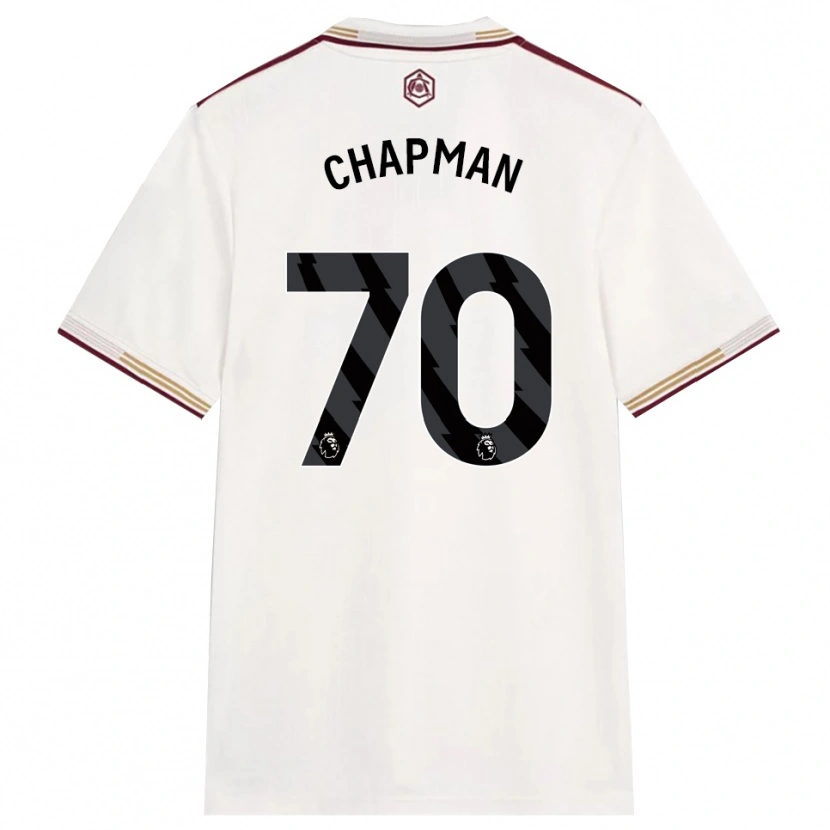 Danxen Homem Camisola Samuel Chapman #70 Branco Sujo Borgonha Terceiro 2025/26 Camisa