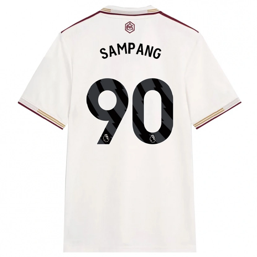 Danxen Homem Camisola Saurap Sampang #90 Branco Sujo Borgonha Terceiro 2025/26 Camisa