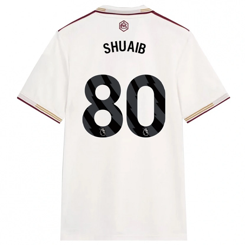 Danxen Homem Camisola Zac Shuaib #80 Branco Sujo Borgonha Terceiro 2025/26 Camisa