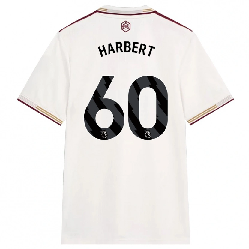 Danxen Homem Camisola Laila Harbert #60 Branco Sujo Borgonha Terceiro 2025/26 Camisa
