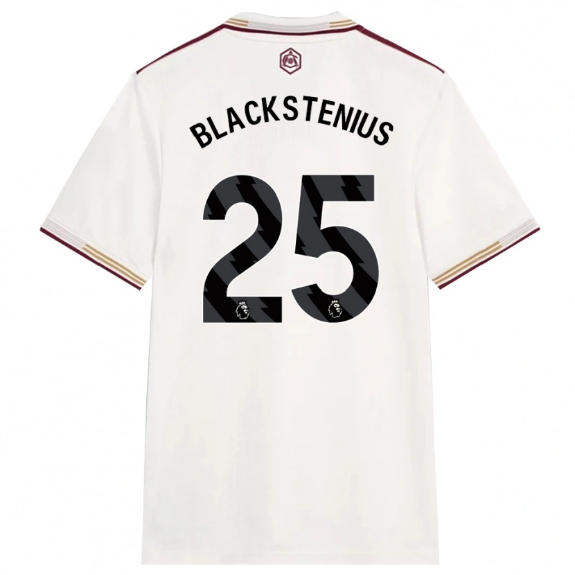 Danxen Homem Camisola Stina Blackstenius #25 Branco Sujo Borgonha Terceiro 2025/26 Camisa