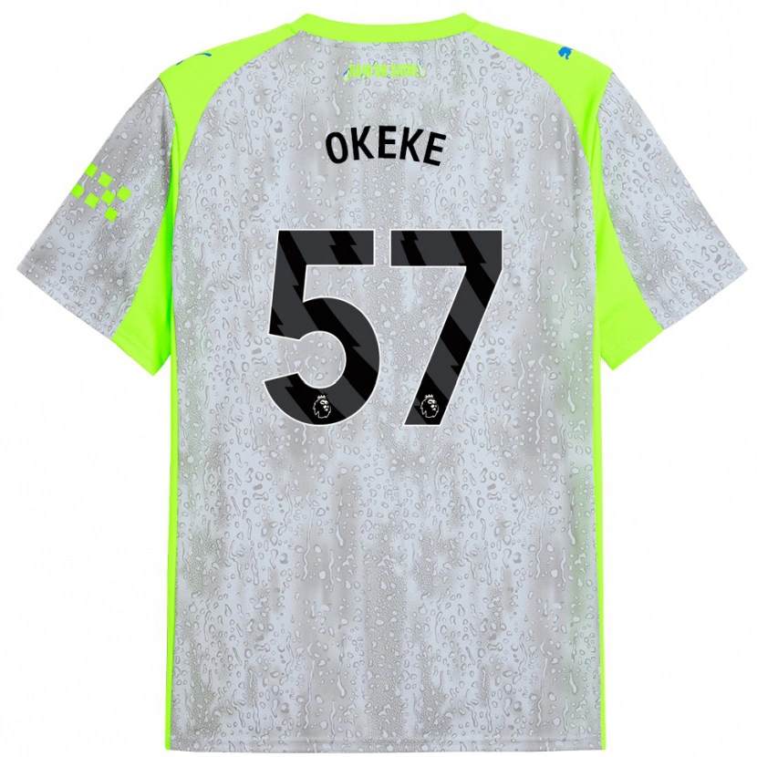 Danxen Homem Camisola Michael Okeke #57 Cinza Amarelo Terceiro 2025/26 Camisa