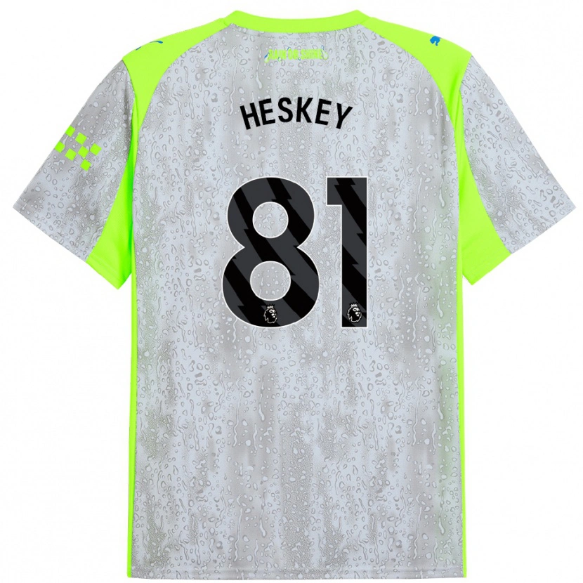 Danxen Homem Camisola Jaden Heskey #81 Cinza Amarelo Terceiro 2025/26 Camisa