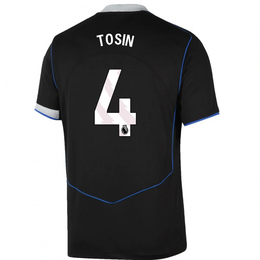 Danxen Homem Camisola Tosin Adarabioyo #4 Preto Azul Prata Terceiro 2025/26 Camisa