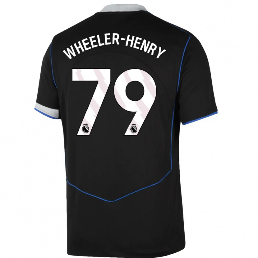 Danxen Homem Camisola Joseph Wheeler-Henry #79 Preto Azul Prata Terceiro 2025/26 Camisa