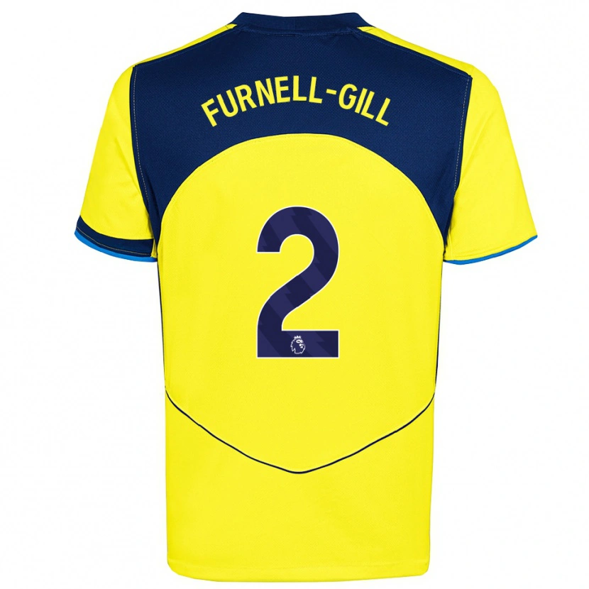 Danxen Homem Camisola Luca Furnell-Gill #2 Amarelo Marinho Terceiro 2025/26 Camisa