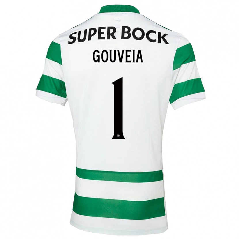 Danxen Mulher Camisola Miguel Gouveia #1 Verde Branco Principal 2025/26 Camisa