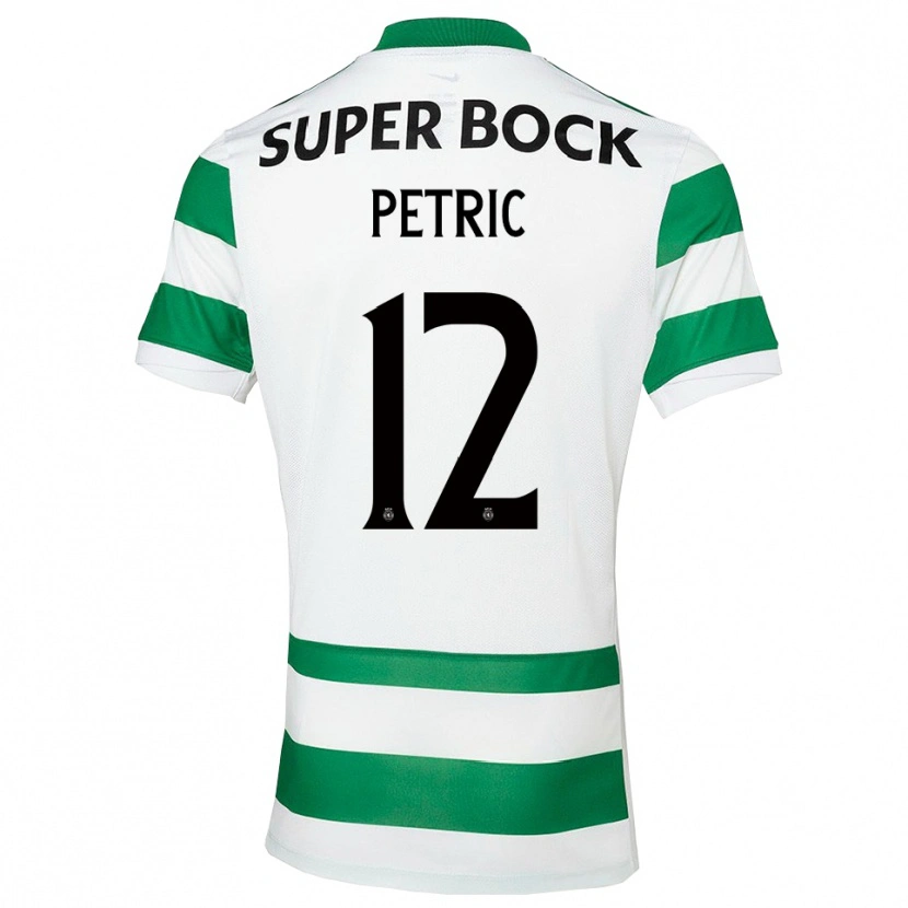 Danxen Mulher Camisola Luka Petric #12 Verde Branco Principal 2025/26 Camisa