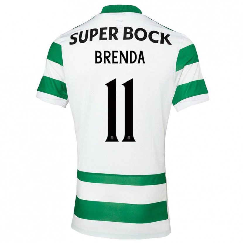 Danxen Mulher Camisola Brenda Pérez Soler #11 Verde Branco Principal 2025/26 Camisa