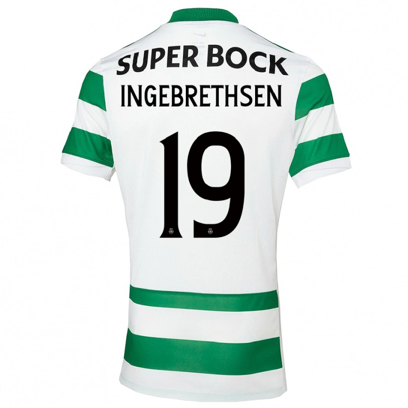 Danxen Mulher Camisola Erik Ingebrethsen #19 Verde Branco Principal 2025/26 Camisa