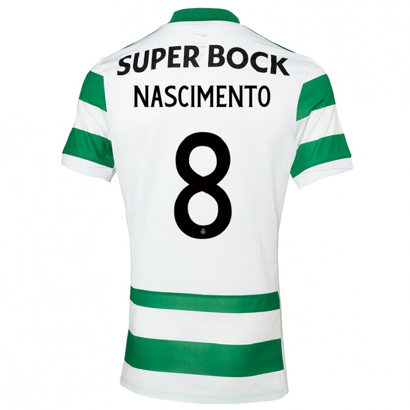 Danxen Mulher Camisola Sandro Nascimento #8 Verde Branco Principal 2025/26 Camisa