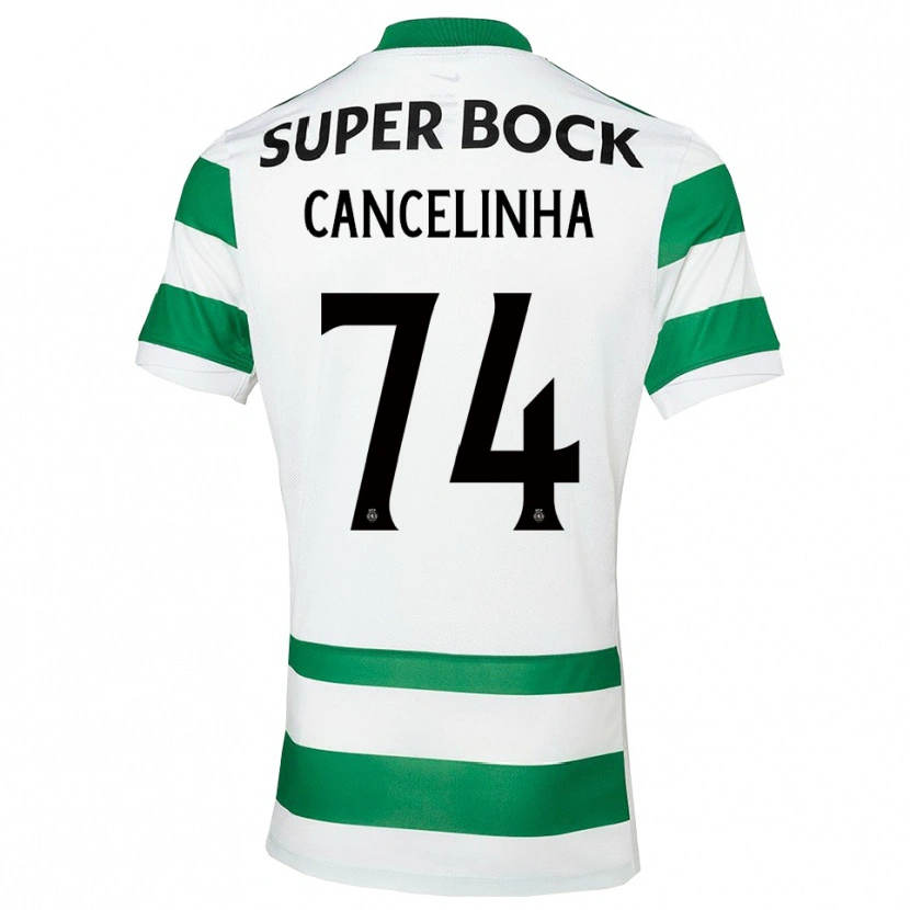 Danxen Mulher Camisola Érica Cancelinha #74 Verde Branco Principal 2025/26 Camisa