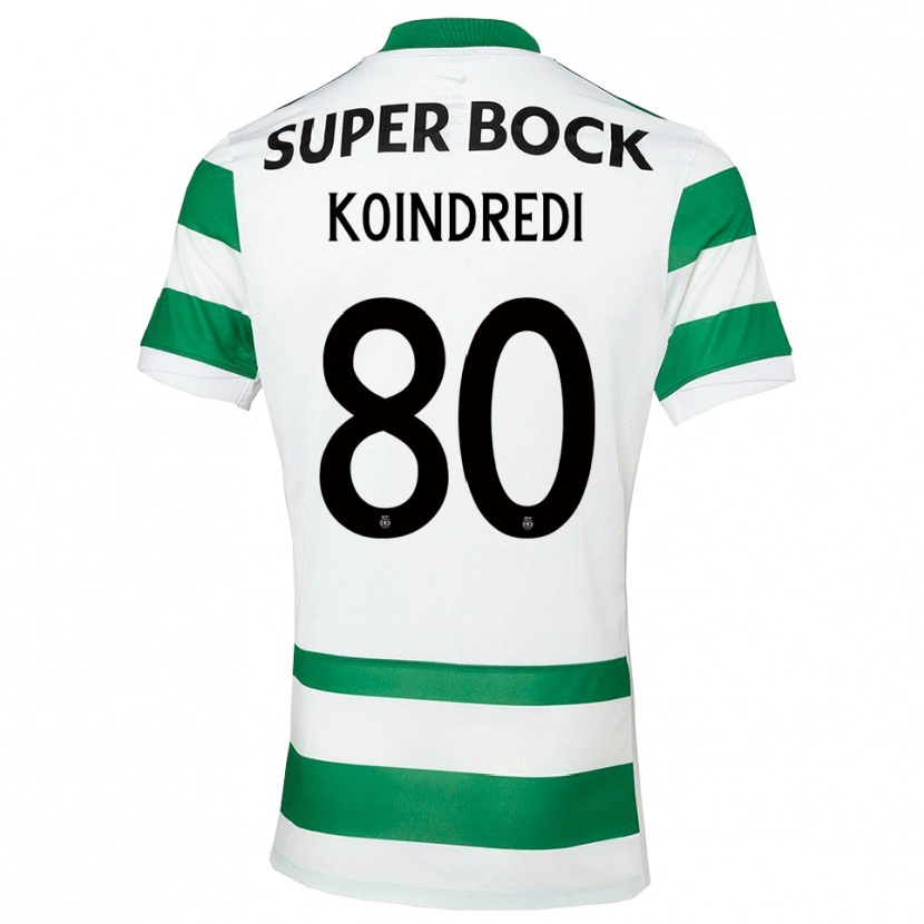 Danxen Mulher Camisola Koba Koindredi #80 Verde Branco Principal 2025/26 Camisa