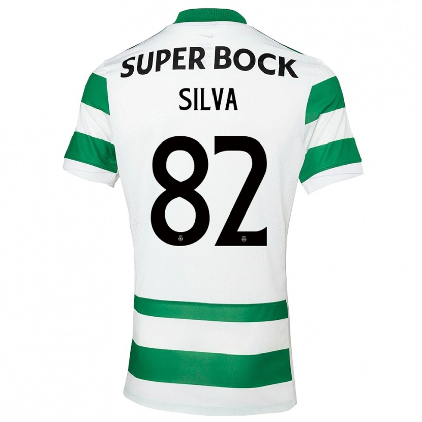 Danxen Mulher Camisola Gabriel Silva #82 Verde Branco Principal 2025/26 Camisa