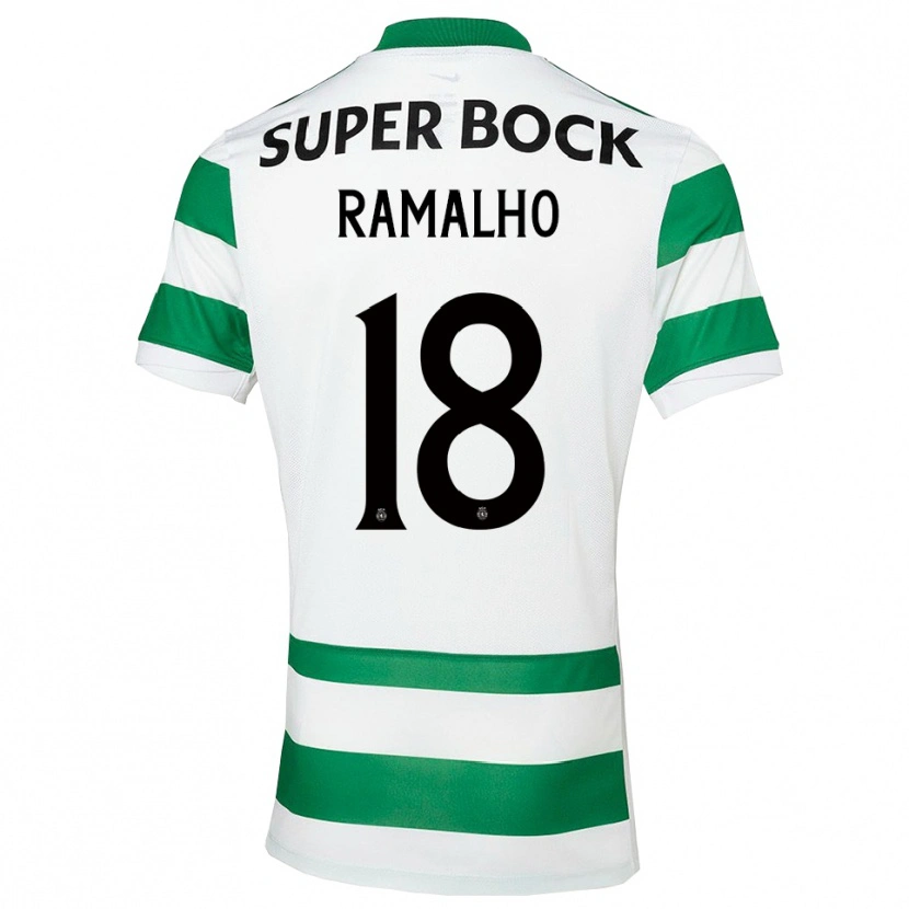 Danxen Mulher Camisola Inês Filipa Ramalho Gonçalves #18 Verde Branco Principal 2025/26 Camisa
