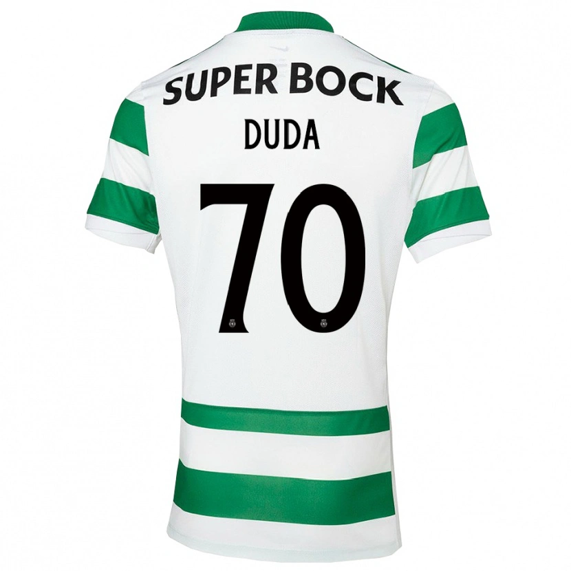 Danxen Mulher Camisola Dudá #70 Verde Branco Principal 2025/26 Camisa