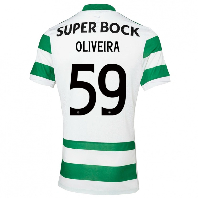 Danxen Mulher Camisola Kauã Oliveira #59 Verde Branco Principal 2025/26 Camisa