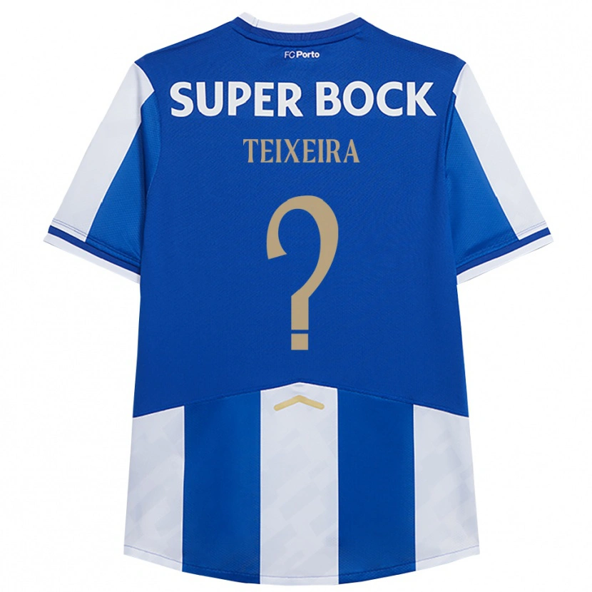 Danxen Mulher Camisola Gonçalo Teixeira #0 Azul Branco Principal 2025/26 Camisa