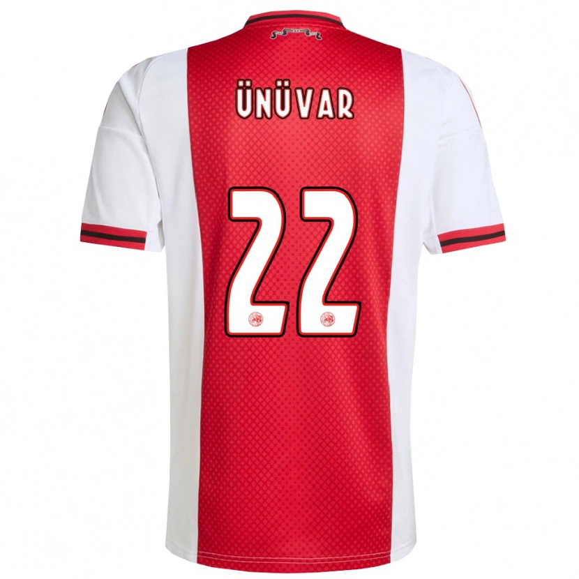 Danxen Mulher Camisola Emre Ünüvar #22 Vermelho Branco Principal 2025/26 Camisa