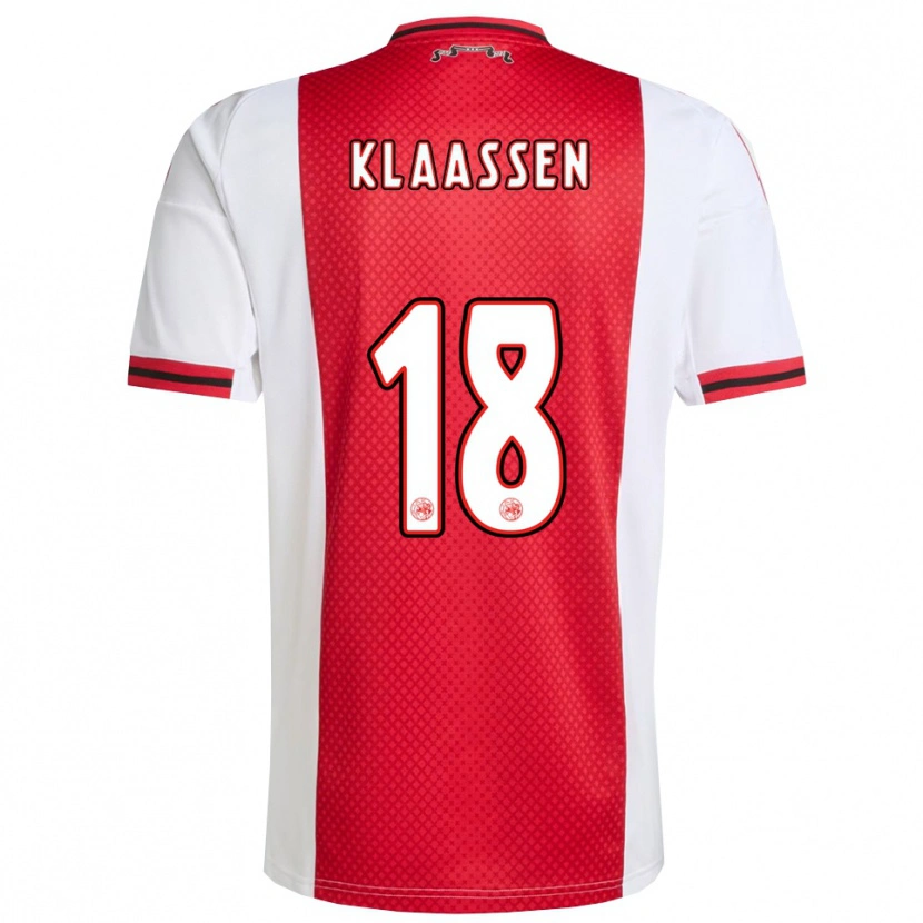 Danxen Mulher Camisola Davy Klaassen #18 Vermelho Branco Principal 2025/26 Camisa
