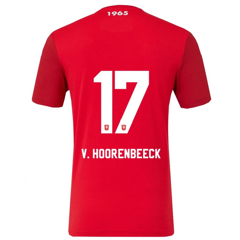 Danxen Mulher Camisola Alec Van Hoorenbeeck #17 Vermelho Branco Principal 2025/26 Camisa