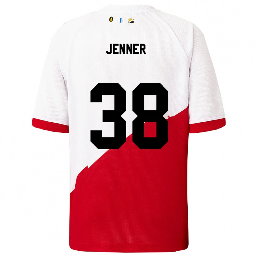 Danxen Mulher Camisola Ivar Jenner #38 Branco Vermelho Principal 2025/26 Camisa