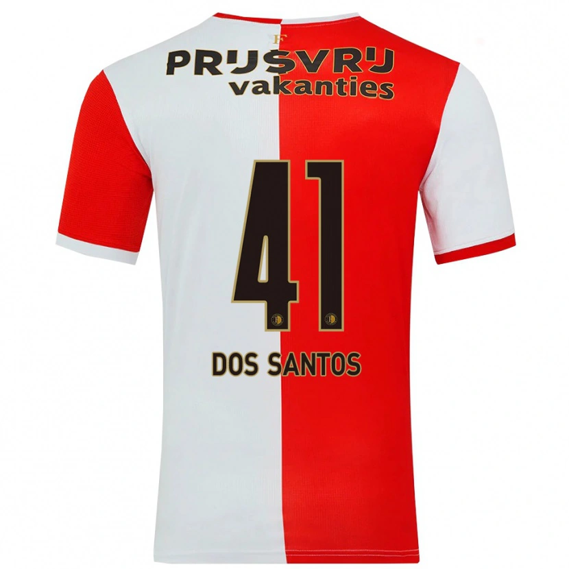 Danxen Mulher Camisola Giuliany Ben-David Dos Santos #41 Vermelho Branco Principal 2025/26 Camisa