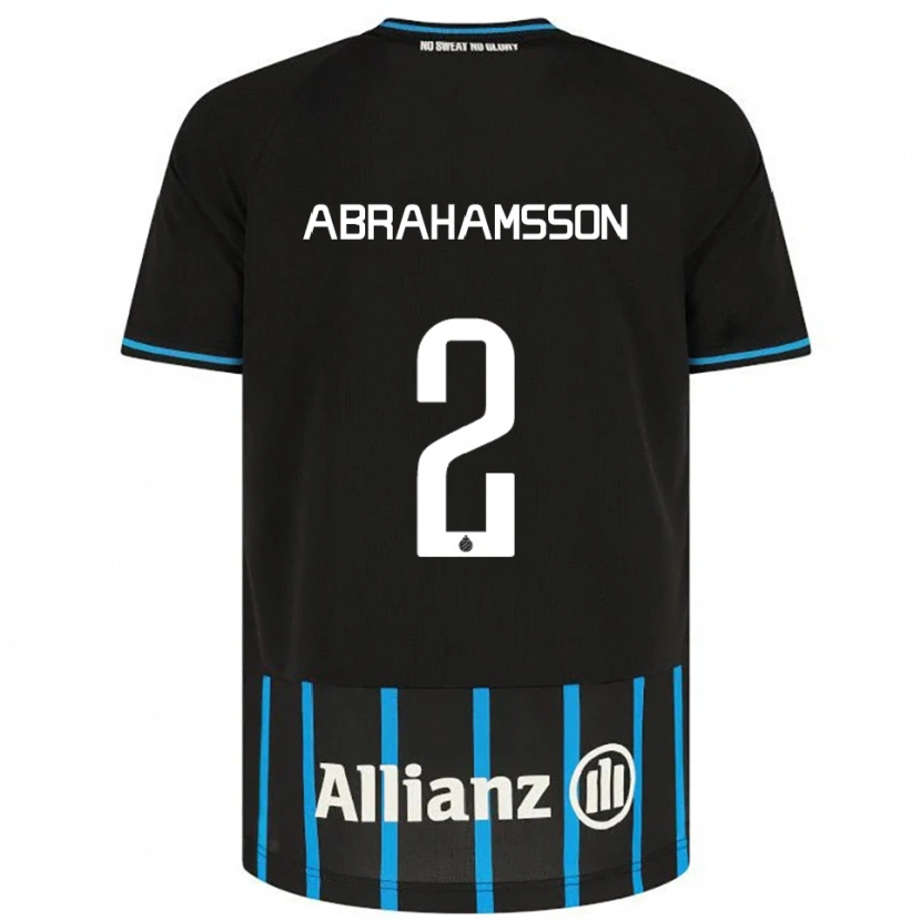 Danxen Mulher Camisola Sejde Abrahamsson #2 Preto Azul Principal 2025/26 Camisa